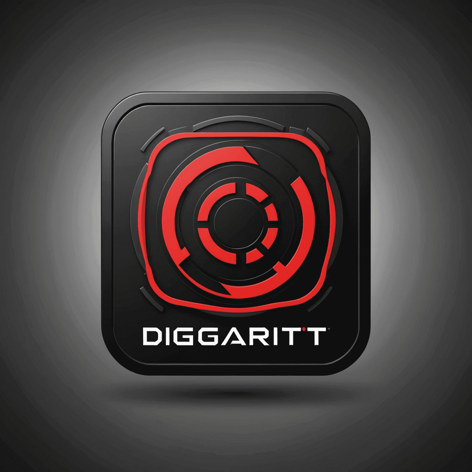 DigitalCoreIT company logo in red and black colors, depicting a stylized digital core